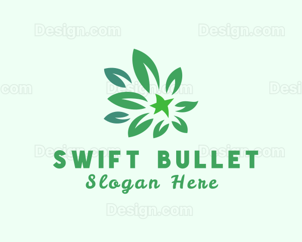 Green Natural Leaves Logo