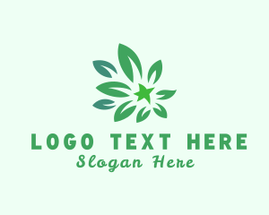 Green Natural Leaves logo