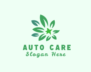 Green Natural Leaves Logo