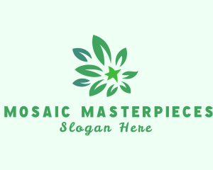 Green Natural Leaves Logo