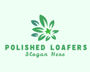 Green Natural Leaves Logo