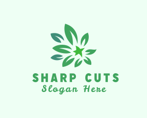 Green Natural Leaves Logo