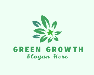 Green Natural Leaves logo design