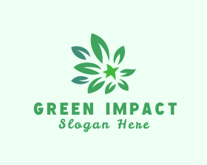 Green Natural Leaves logo