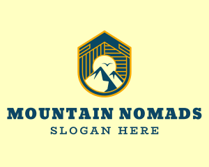 Mountain Summer Shield logo design