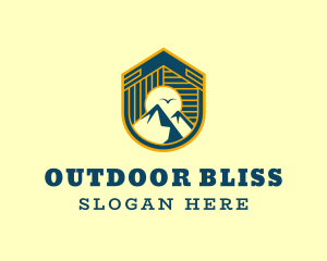 Mountain Summer Shield logo design