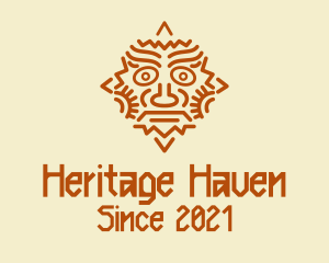 Mayan Sun Mask logo