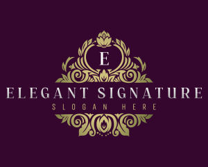 Elegant Luxury Flower logo design