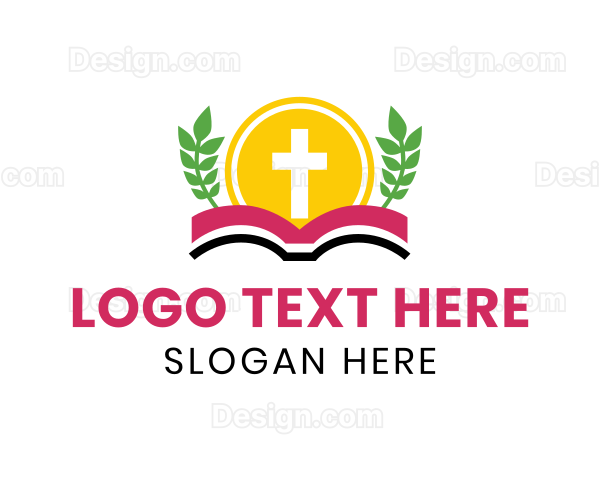 Holy Cross Bible Wreath Logo