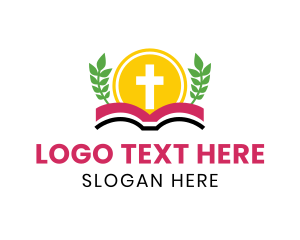 Holy Cross Bible Wreath logo