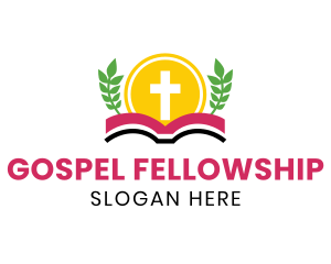Holy Cross Bible Wreath logo