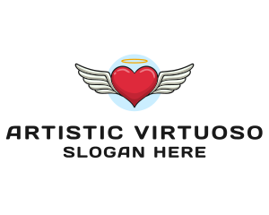 Angel Heart Wings logo design