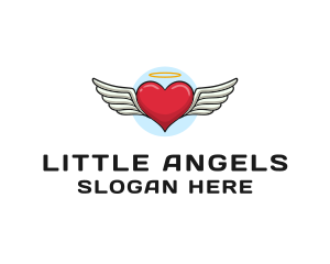 Angel Heart Wings logo design