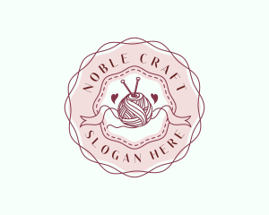 Yarn Ball Crafting logo design