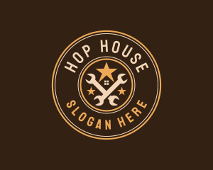 Wrench House Repair logo design