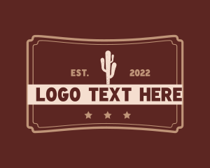 Cowboy Cactus Desert logo