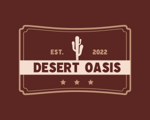 Cowboy Cactus Desert logo design