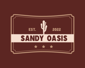 Cowboy Cactus Desert logo design