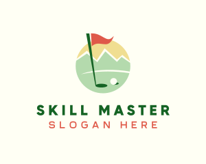 Golf Course Sports Caddie logo design