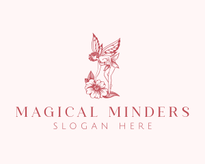 Flower Fairy Creature logo design