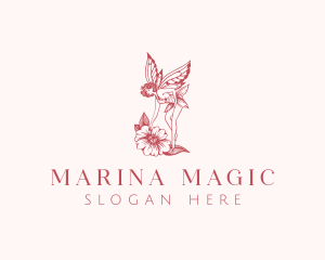 Flower Fairy Creature logo design