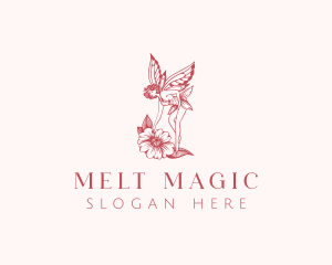 Flower Fairy Creature logo design