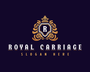 Elegant Crown Shield logo design