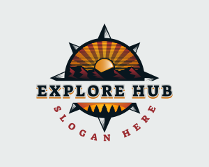 Mountain Compass Exploration logo design