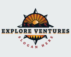 Mountain Compass Exploration logo design