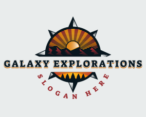 Mountain Compass Exploration logo design