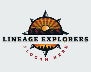 Mountain Compass Exploration logo design