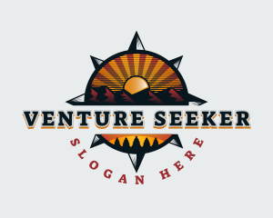 Mountain Compass Exploration logo design