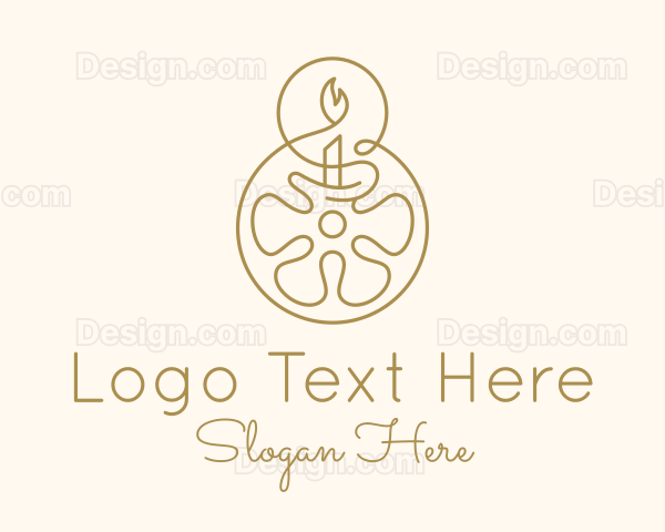 Floral Wax Candle Logo