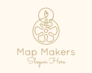 Floral Wax Candle logo design