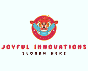 Circus Jester Clown logo