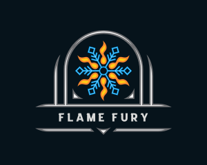 Snow Flame Industrial Ventilation logo design