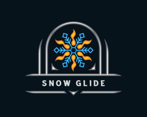 Snow Flame Industrial Ventilation logo design