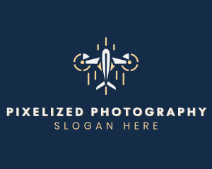 Aerial Rotocraft Drone logo design