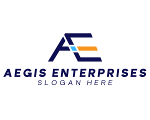 Express Logistics Letter AE logo design