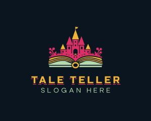 Leaning Castle Book logo design