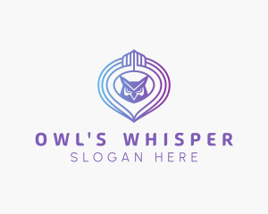 Gradient Owl Bird logo