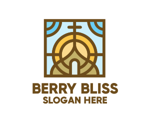 Colorful Mosaic Christian Church logo design