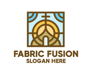 Colorful Mosaic Christian Church logo design