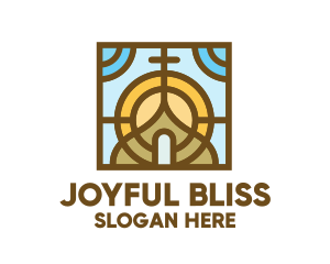 Colorful Mosaic Christian Church logo design