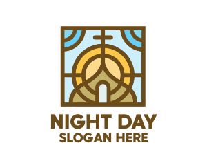 Colorful Mosaic Christian Church logo design