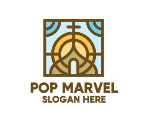 Colorful Mosaic Christian Church logo design