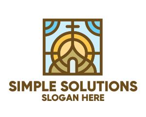 Colorful Mosaic Christian Church logo design