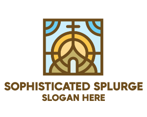 Colorful Mosaic Christian Church logo design