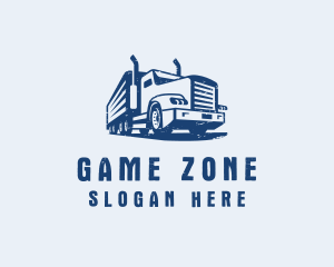 Trailer Truck Logistics Logo