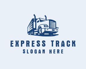 Trailer Truck Logistics logo design